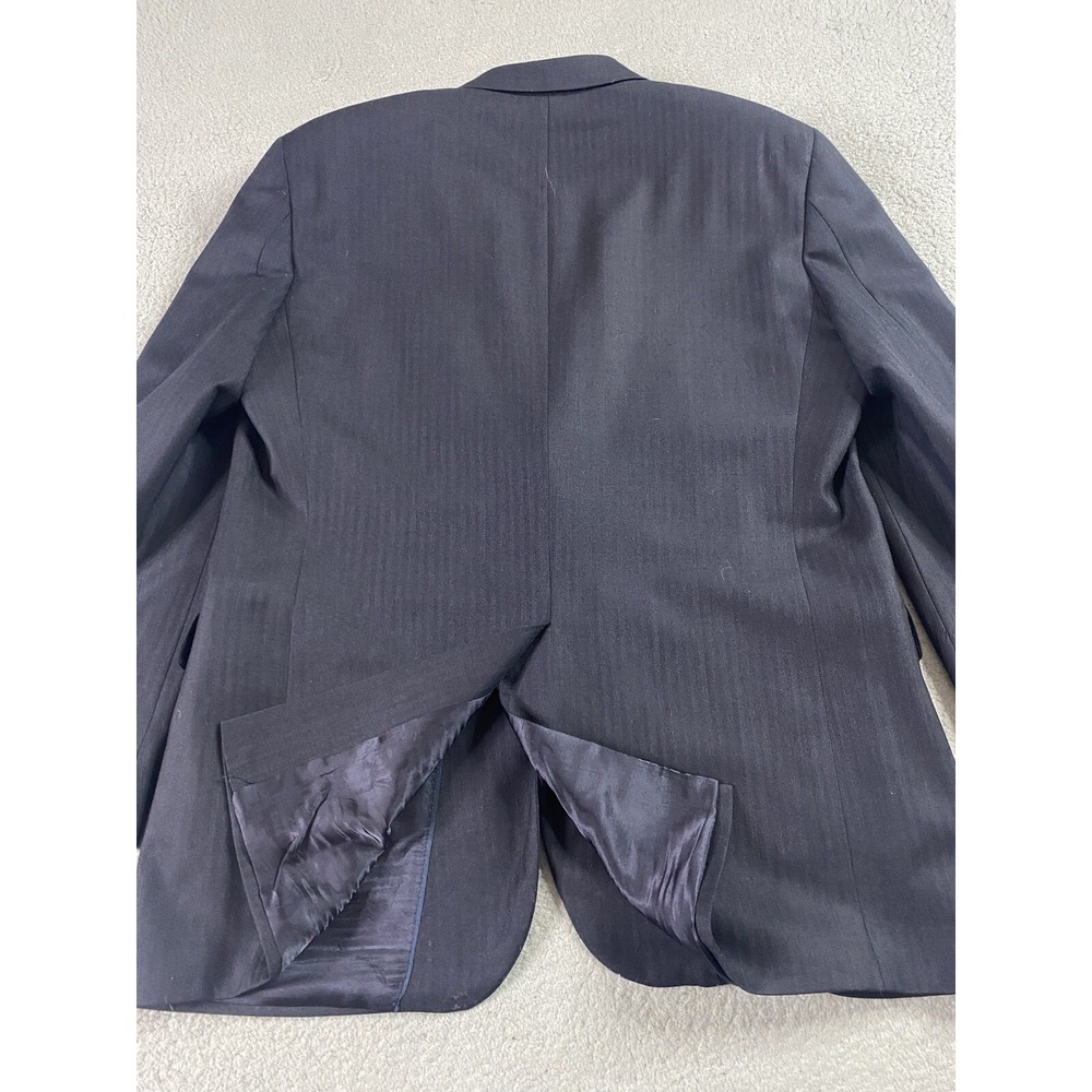 Brooks Brothers Suit Jacket 41 R Navy Wool Herringbone 346 Stretch Business - Picture 12 of 16